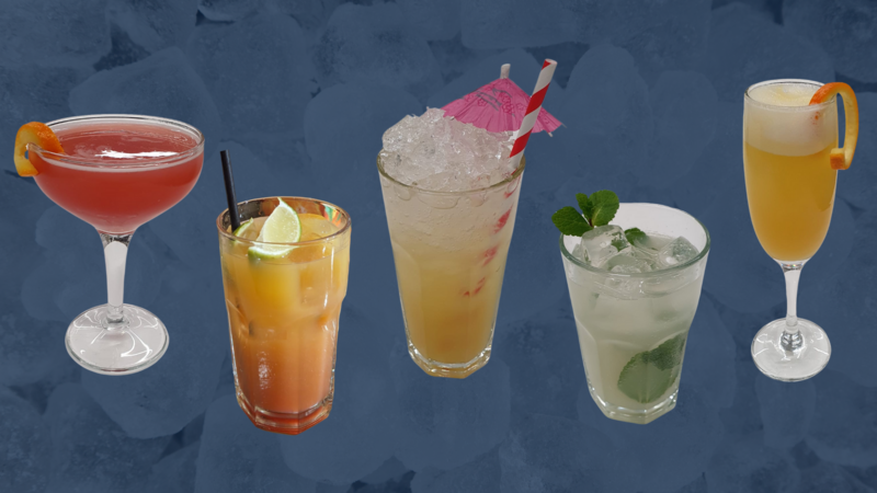 Selection of cocktails available across out bars