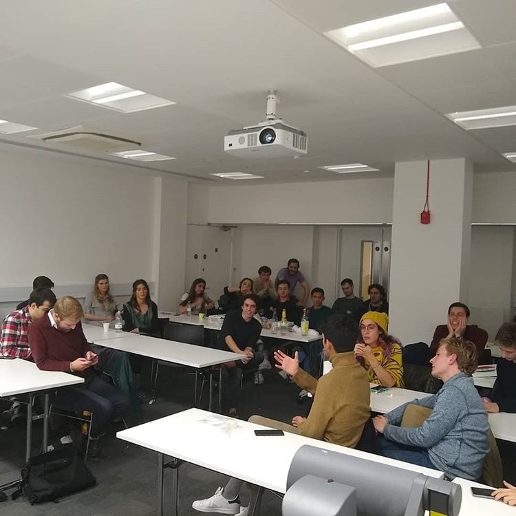 A spirited discussions event at UCL - with lively discussion of a debate topic taking place
