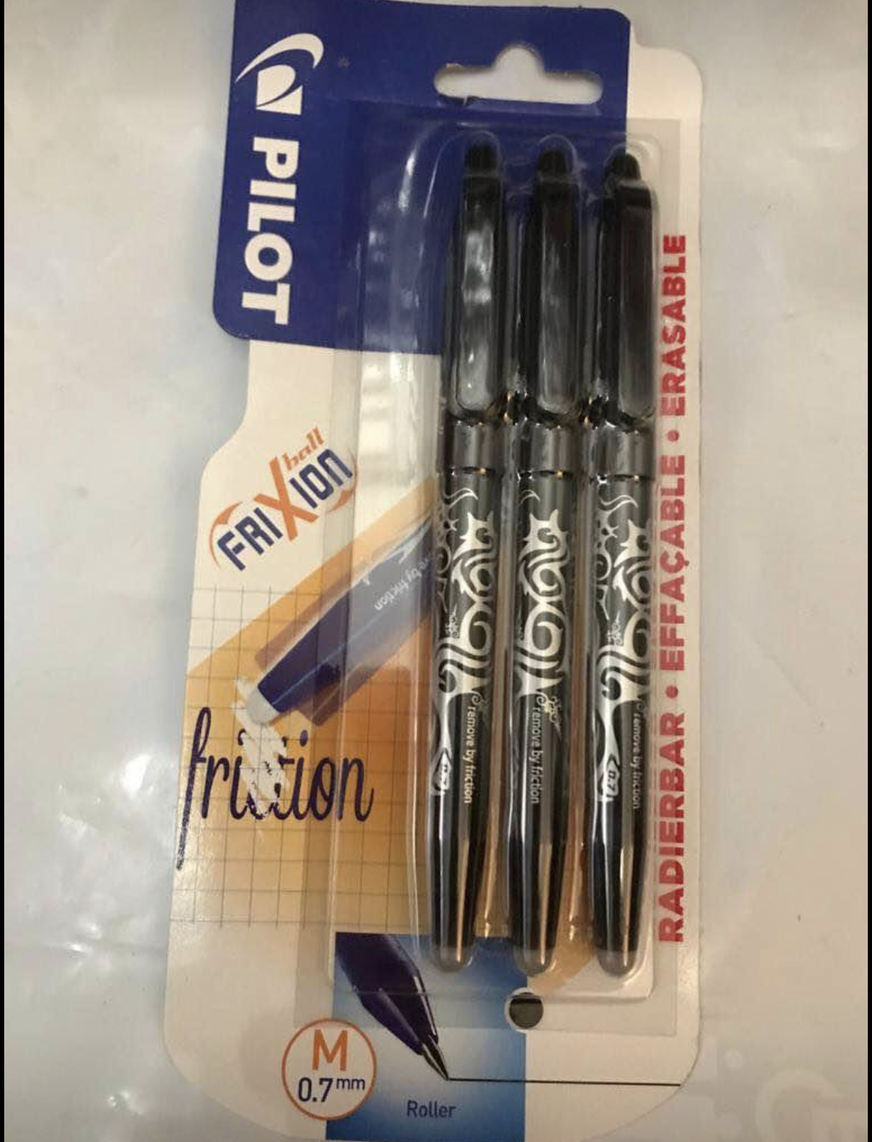 Pilot frixion erasable pens