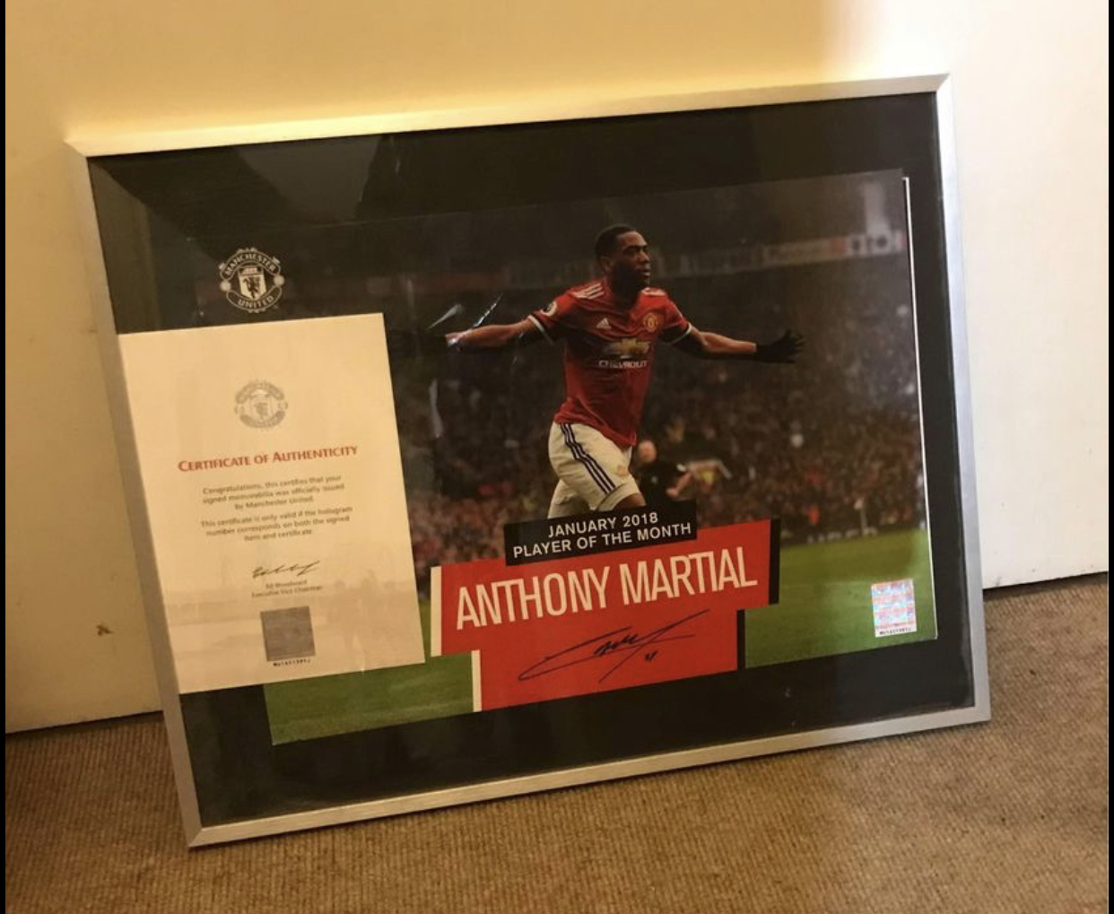 Anthony martial signed framed photograph