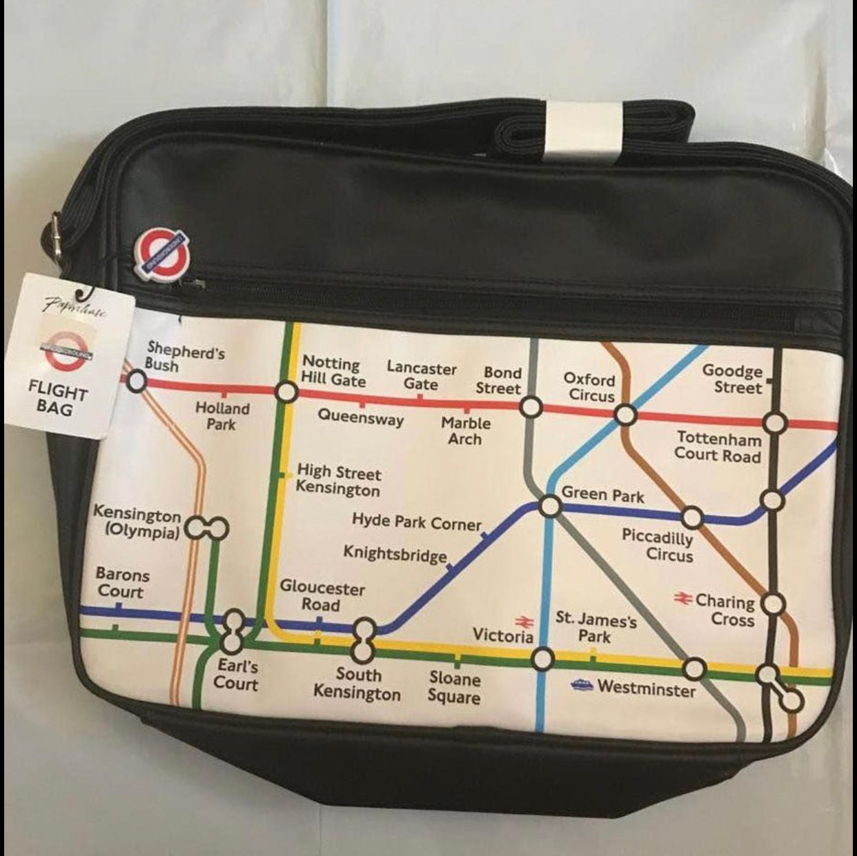 Paperchase London Underground flight bag