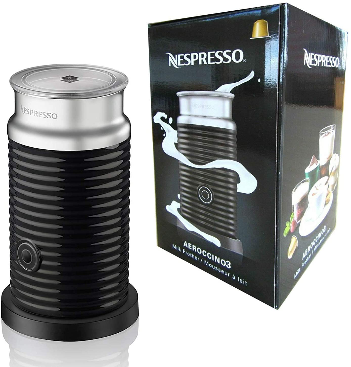 Nespresso Milk Frother Aeroccino 3 Black