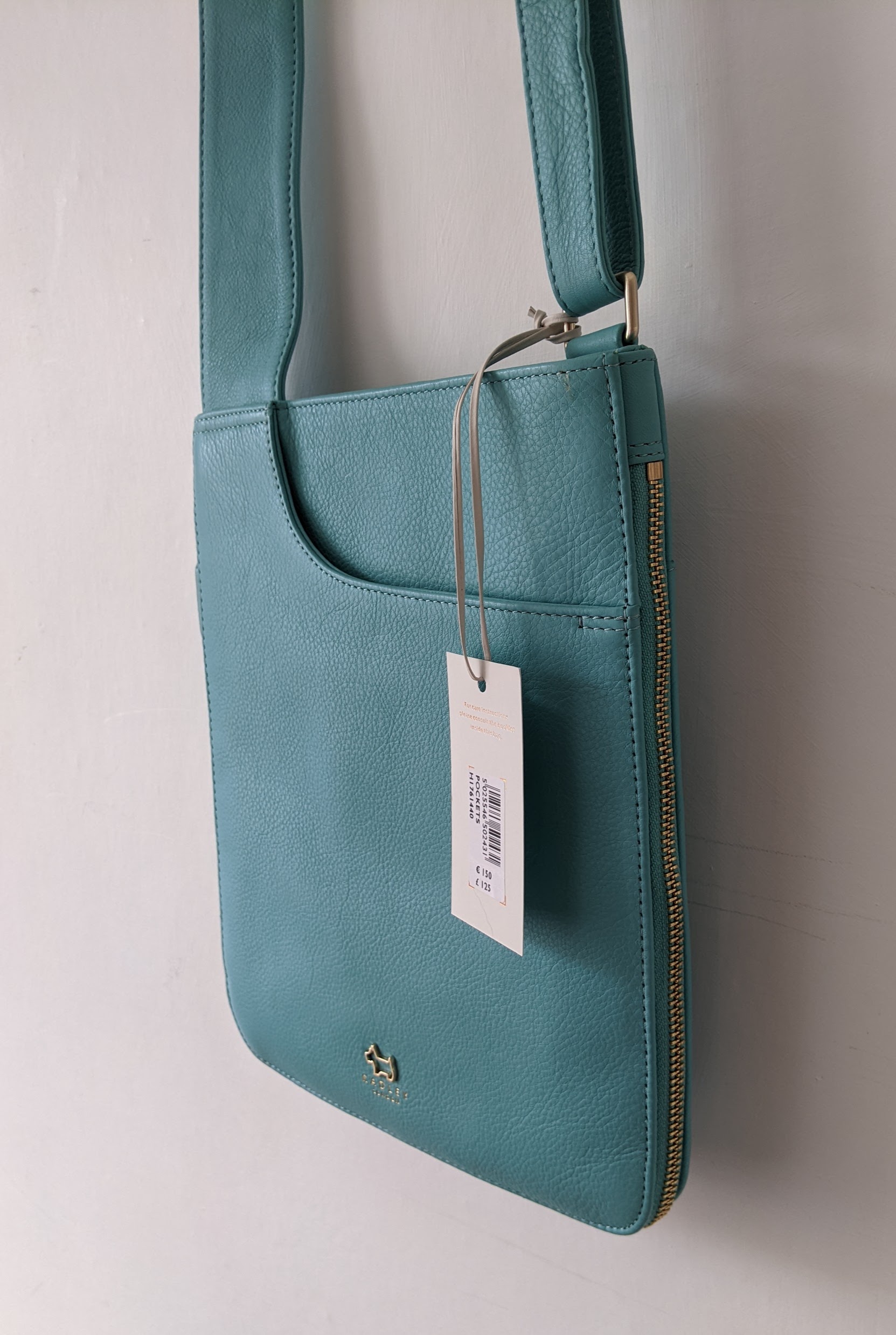 Radley Turquoise Blue Bag (side)