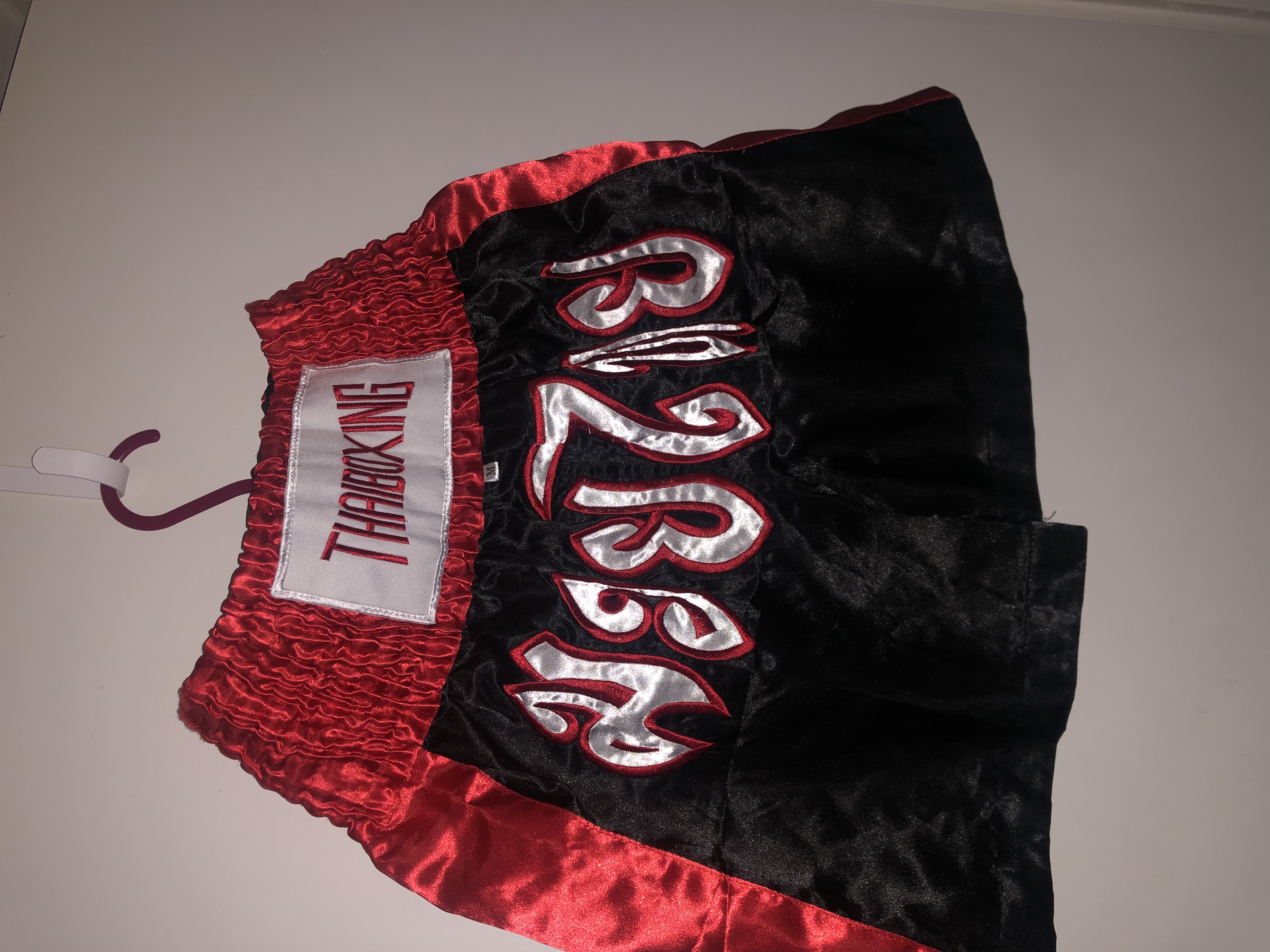 Red and black shorts (back)