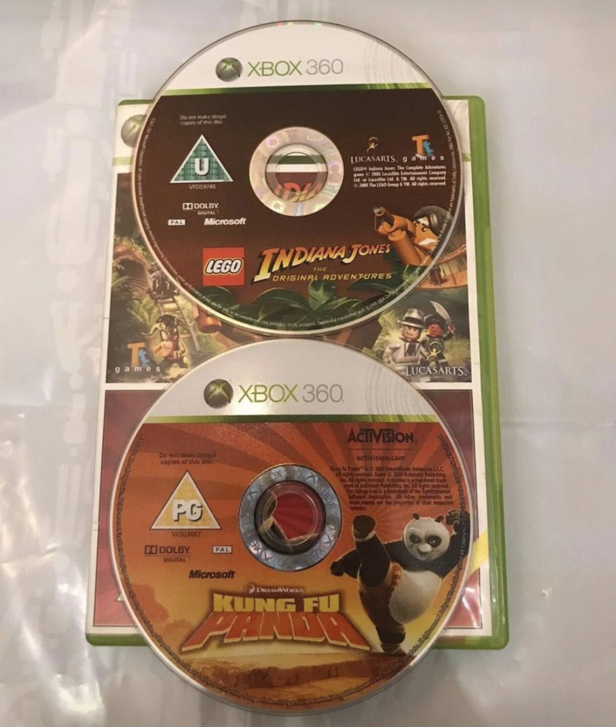 Lego Indiana Jones/ Kung fu panda XBOX 360 game