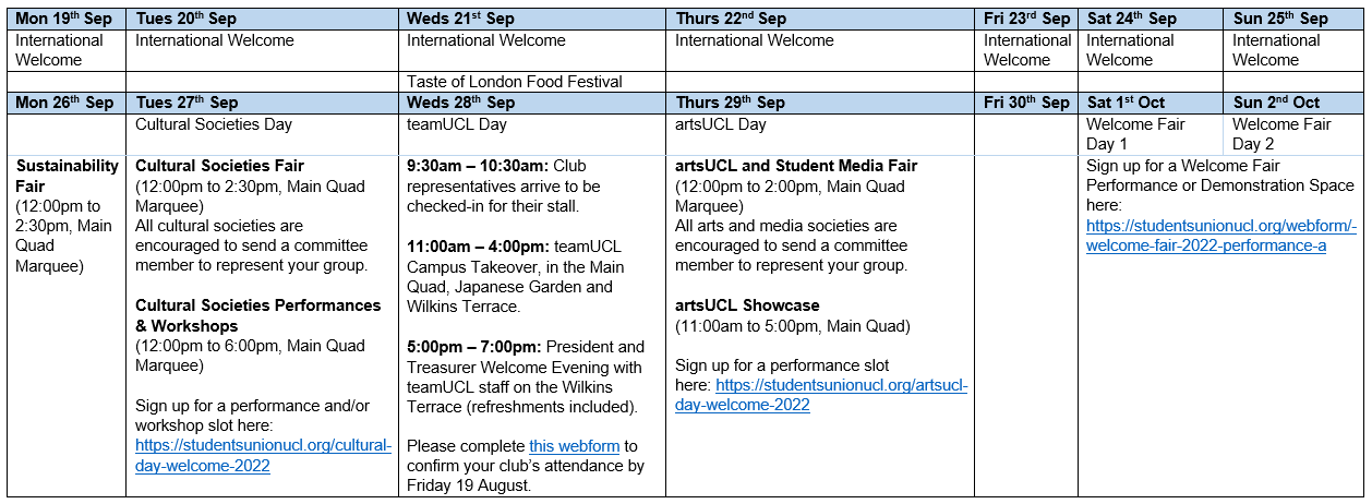 Clubs & Societies Updates 2022-23 | Students Union UCL