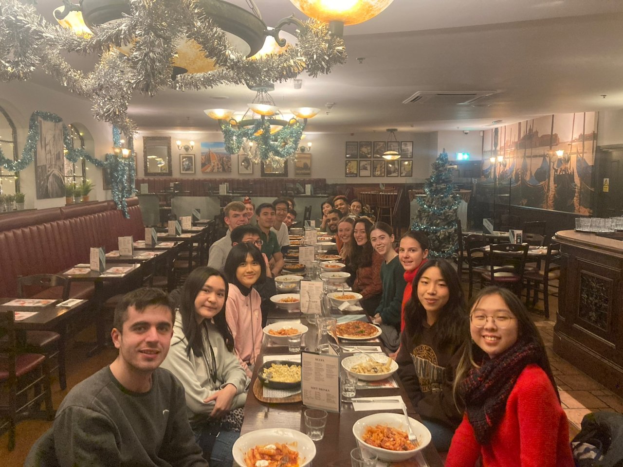 Group photo of RAX Christmas dinner.