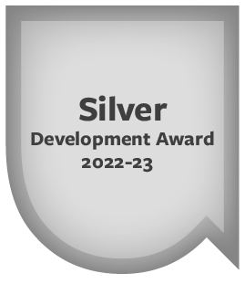 Silver Development Award 2022-23 - Silver badge with union logo