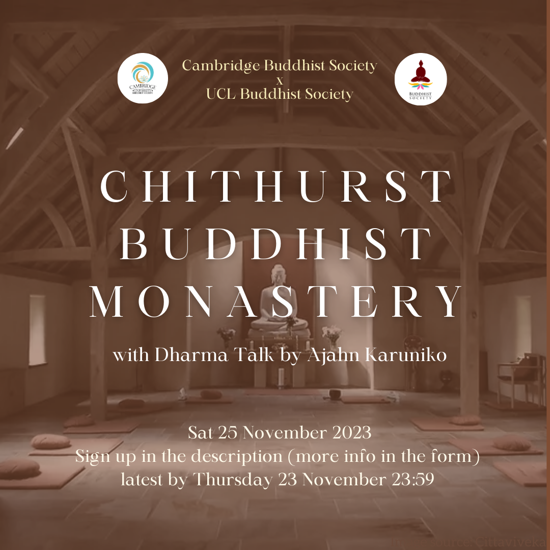 25/11 - Collab with Cambridge Buddhist Society