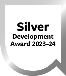 Silver Development Award 2023-24 - Silver badge with union logo