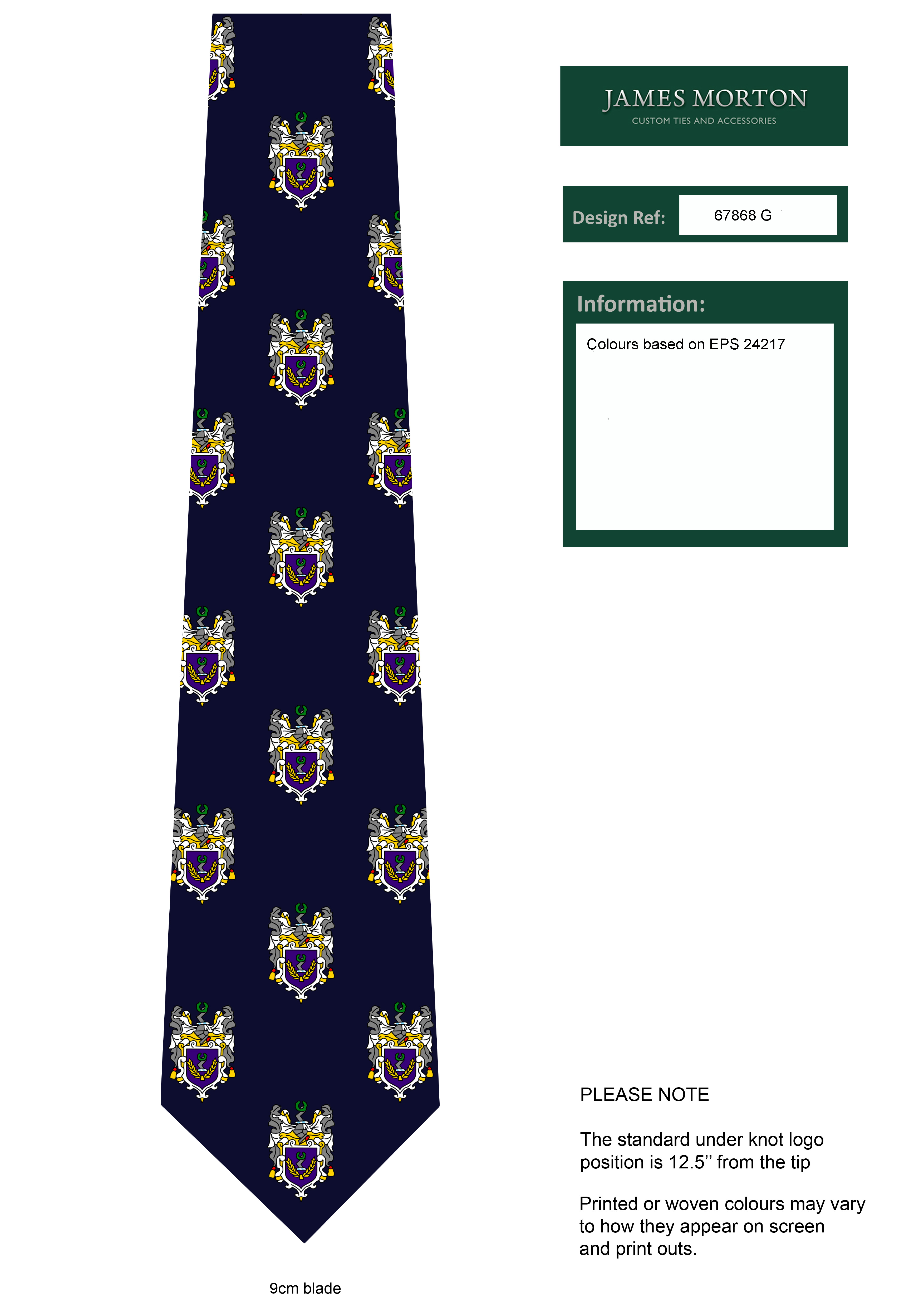 Dark navy tie