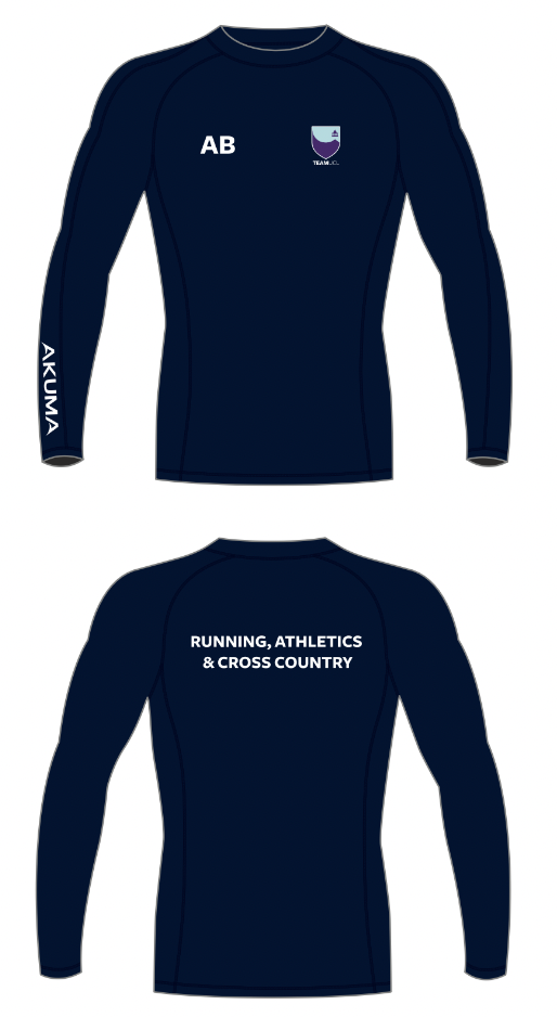 Dark Navy fitted long sleeve top