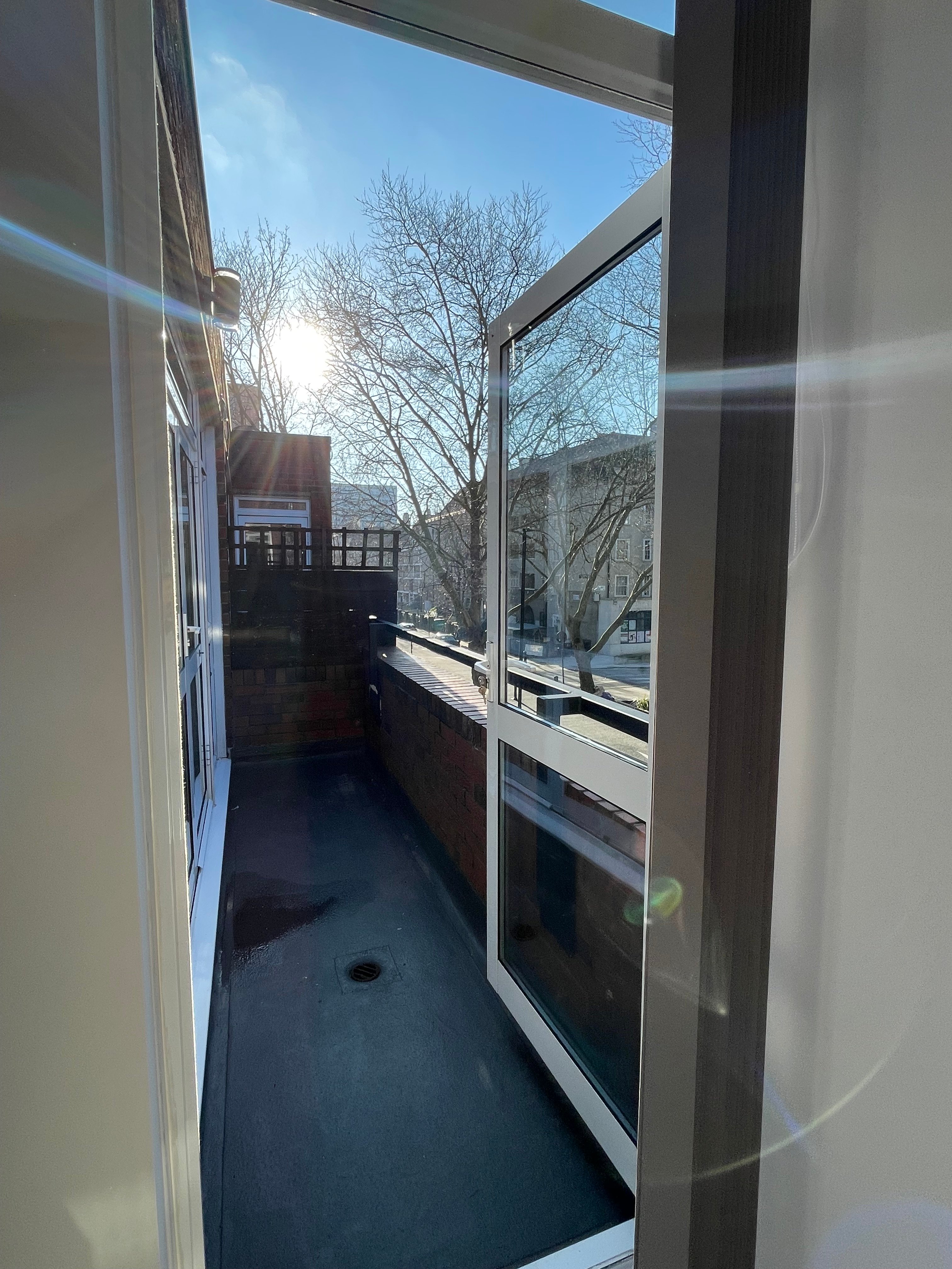 balcony attached to the room for rent