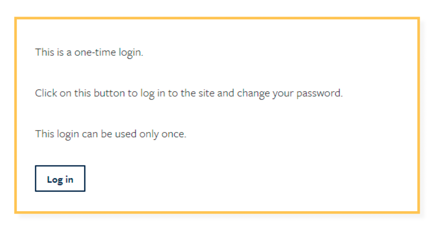 A screenshot of the page on our website, showing you what the log in button looks like.